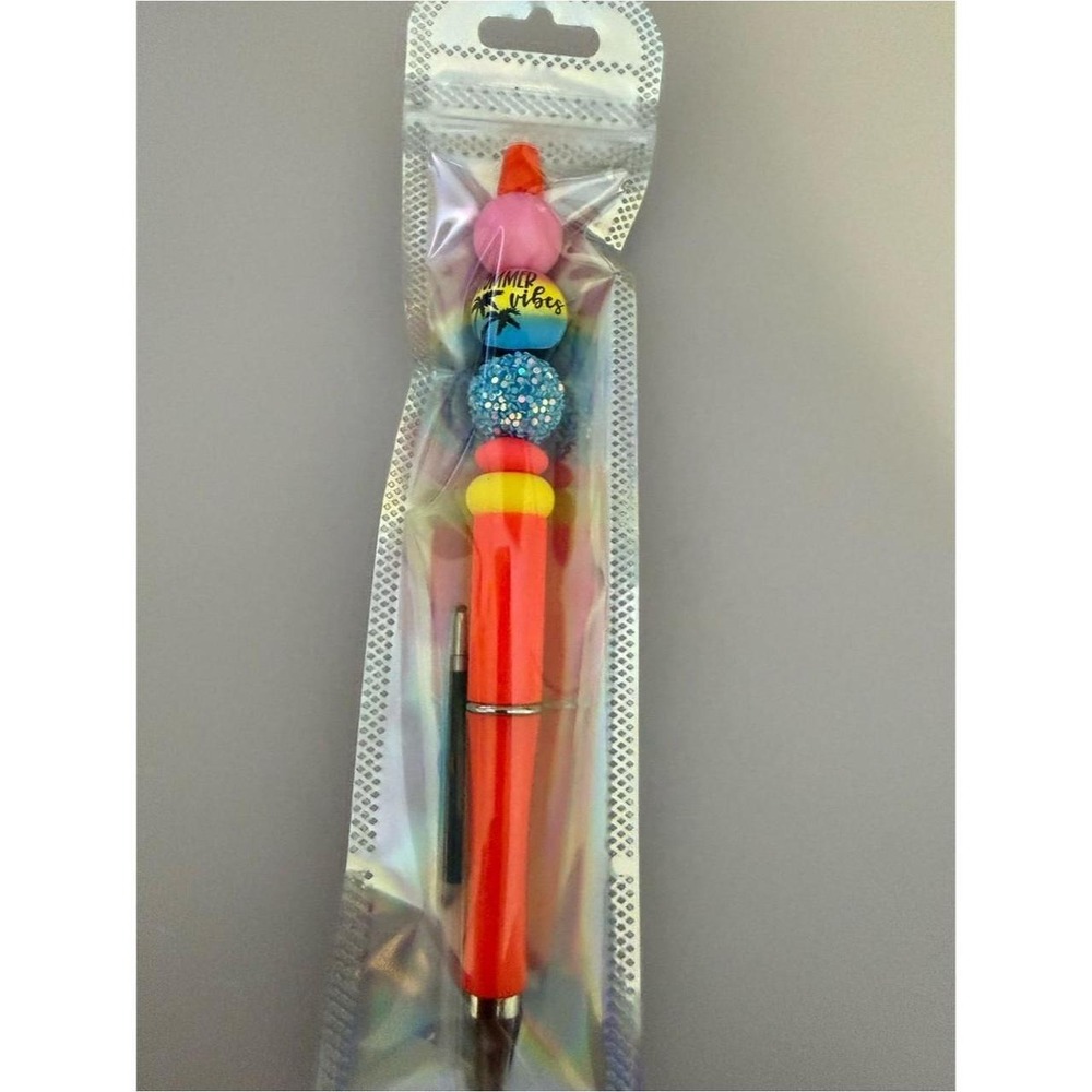 Beaded pen beach vibes